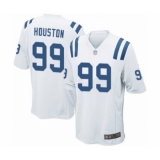 Men's Indianapolis Colts #99 Justin Houston Game White Football Jersey
