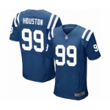 Men's Indianapolis Colts #99 Justin Houston Elite Royal Blue Team Color Football Jersey