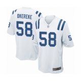 Men's Indianapolis Colts #58 Bobby Okereke Game White Football Jersey