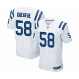 Men's Indianapolis Colts #58 Bobby Okereke Elite White Football Jersey