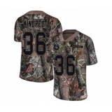 Men's Indianapolis Colts #36 Derrick Kindred Limited Camo Rush Realtree Football Jersey