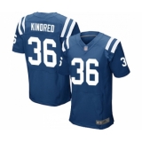 Men's Indianapolis Colts #36 Derrick Kindred Elite Royal Blue Team Color Football Jersey