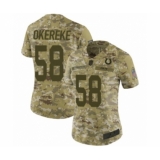 Women's Indianapolis Colts #58 Bobby Okereke Limited Camo 2018 Salute to Service Football Jersey