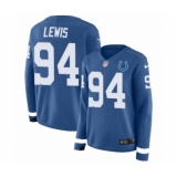Women's Nike Indianapolis Colts #94 Tyquan Lewis Limited Blue Therma Long Sleeve NFL Jersey