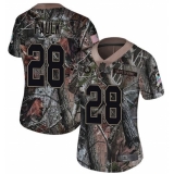 Women's Nike Indianapolis Colts #28 Marshall Faulk Limited Camo Rush Realtree NFL Jersey