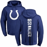 NFL Nike Indianapolis Colts #50 Anthony Walker Royal Blue Backer Pullover Hoodie