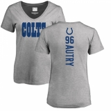 NFL Women's Nike Indianapolis Colts #96 Denico Autry Ash Backer T-Shirt