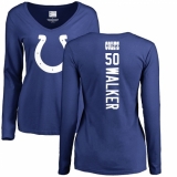 NFL Women's Nike Indianapolis Colts #50 Anthony Walker Royal Blue Backer Long Sleeve T-Shirt