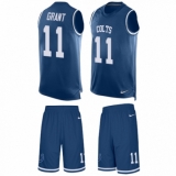Men's Nike Indianapolis Colts #11 Ryan Grant Limited Royal Blue Tank Top Suit NFL Jersey