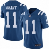 Men's Nike Indianapolis Colts #11 Ryan Grant Elite Royal Blue Rush Vapor Untouchable NFL Jersey