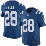 Youth Nike Indianapolis Colts #28 Marshall Faulk Royal Blue Team Color Vapor Untouchable Limited Player NFL Jersey