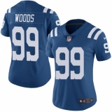 Women's Nike Indianapolis Colts #97 Al Woods Limited Royal Blue Rush Vapor Untouchable NFL Jersey