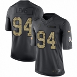 Men's Nike Indianapolis Colts #94 Tyquan Lewis Limited Black 2016 Salute to Service NFL Jersey