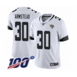 Men's Jacksonville Jaguars #30 Ryquell Armstead White Vapor Untouchable Limited Player 100th Season Football Jersey