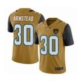 Men's Jacksonville Jaguars #30 Ryquell Armstead Limited Gold Rush Vapor Untouchable Football Jersey