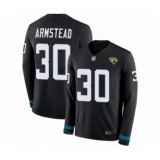 Men's Jacksonville Jaguars #30 Ryquell Armstead Limited Black Therma Long Sleeve Football Jersey