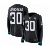 Women's Jacksonville Jaguars #30 Ryquell Armstead Limited Black Therma Long Sleeve Football Jersey