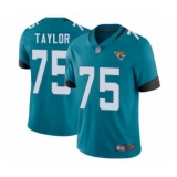 Youth Jacksonville Jaguars #75 Jawaan Taylor Teal Green Alternate Vapor Untouchable Limited Player Football Jersey