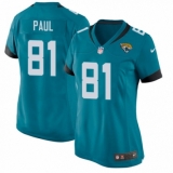 Women's Nike Jacksonville Jaguars #81 Niles Paul Game Black Alternate NFL Jersey