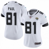 Women's Nike Jacksonville Jaguars #81 Niles Paul White Vapor Untouchable Limited Player NFL Jersey