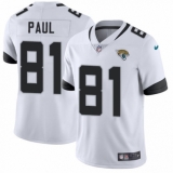 Youth Nike Jacksonville Jaguars #81 Niles Paul White Vapor Untouchable Limited Player NFL Jersey