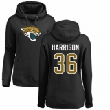 NFL Women's Nike Jacksonville Jaguars #36 Ronnie Harrison Black Name & Number Logo Pullover Hoodie