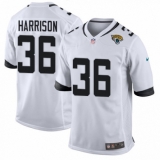 Men's Nike Jacksonville Jaguars #36 Ronnie Harrison Game White NFL Jersey