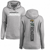 NFL Women's Nike Jacksonville Jaguars #76 Will Richardson Ash Backer Pullover Hoodie