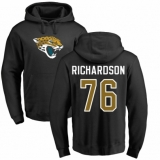 NFL Nike Jacksonville Jaguars #76 Will Richardson Black Name & Number Logo Pullover Hoodie