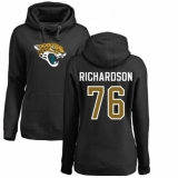 NFL Women's Nike Jacksonville Jaguars #76 Will Richardson Black Name & Number Logo Pullover Hoodie