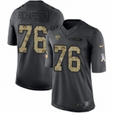 Men's Nike Jacksonville Jaguars #76 Will Richardson Limited Black 2016 Salute to Service NFL Jersey