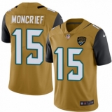 Youth Nike Jacksonville Jaguars #15 Donte Moncrief Limited Gold Rush Vapor Untouchable NFL Jersey