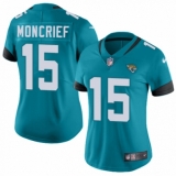 Women's Nike Jacksonville Jaguars #15 Donte Moncrief Black Alternate Vapor Untouchable Limited Player NFL Jersey