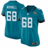 Women's Nike Jacksonville Jaguars #68 Andrew Norwell Game Black Alternate NFL Jersey