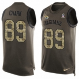 Men's Nike Jacksonville Jaguars #89 DJ Chark Limited Green Salute to Service Tank Top NFL Jersey