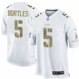 Men's Nike Jacksonville Jaguars #5 Blake Bortles Elite White Salute to Service NFL Jersey