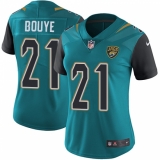 Women's Nike Jacksonville Jaguars #21 A.J. Bouye Elite Teal Green Team Color NFL Jersey