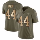 Youth Nike Jacksonville Jaguars #44 Myles Jack Limited Olive/Gold 2017 Salute to Service NFL Jersey