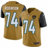 Youth Nike Jacksonville Jaguars #75 Cam Robinson Limited Gold Rush Vapor Untouchable NFL Jersey