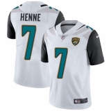 Men's Nike Jacksonville Jaguars #7 Chad Henne White Vapor Untouchable Elite Player NFL Jersey