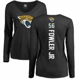 NFL Women's Nike Jacksonville Jaguars #56 Dante Fowler Jr Black Backer Slim Fit Long Sleeve T-Shirt