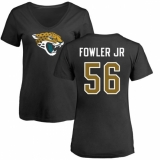 NFL Women's Nike Jacksonville Jaguars #56 Dante Fowler Jr Black Name & Number Logo Slim Fit T-Shirt