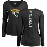 NFL Women's Nike Jacksonville Jaguars #94 Dawuane Smoot Black Backer Slim Fit Long Sleeve T-Shirt
