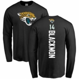NFL Nike Jacksonville Jaguars #14 Justin Blackmon Black Backer Long Sleeve T-Shirt