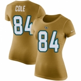 NFL Women's Nike Jacksonville Jaguars #84 Keelan Cole Gold Rush Pride Name & Number T-Shirt