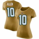 NFL Women's Nike Jacksonville Jaguars #10 Brandon Allen Gold Rush Pride Name & Number T-Shirt