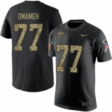 NFL Men's Nike Jacksonville Jaguars #77 Patrick Omameh Black Camo Salute to Service T-Shirt
