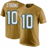NFL Men's Nike Jacksonville Jaguars #10 Jaelen Strong Gold Rush Pride Name & Number T-Shirt