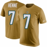 NFL Men's Nike Jacksonville Jaguars #7 Chad Henne Gold Rush Pride Name & Number T-Shirt