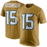 NFL Men's Nike Jacksonville Jaguars #15 Allen Robinson Gold Rush Pride Name & Number T-Shirt